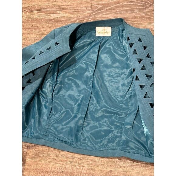 Abe Schrader vintage micro suede jacket blazer 10 M - Picture 5 of 11